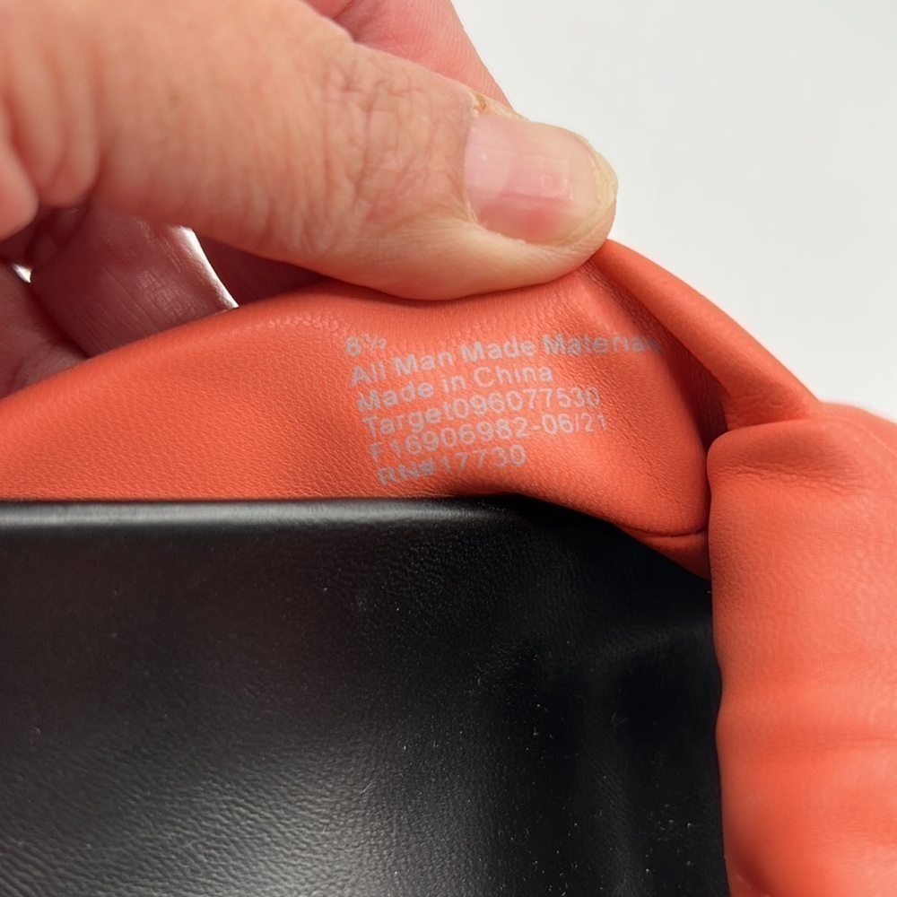 A New Day Orange Twist Black Flat Summer Sandals Size 8.5 - Picture 8 of 9